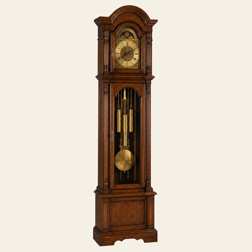 Wooden grandfather clock