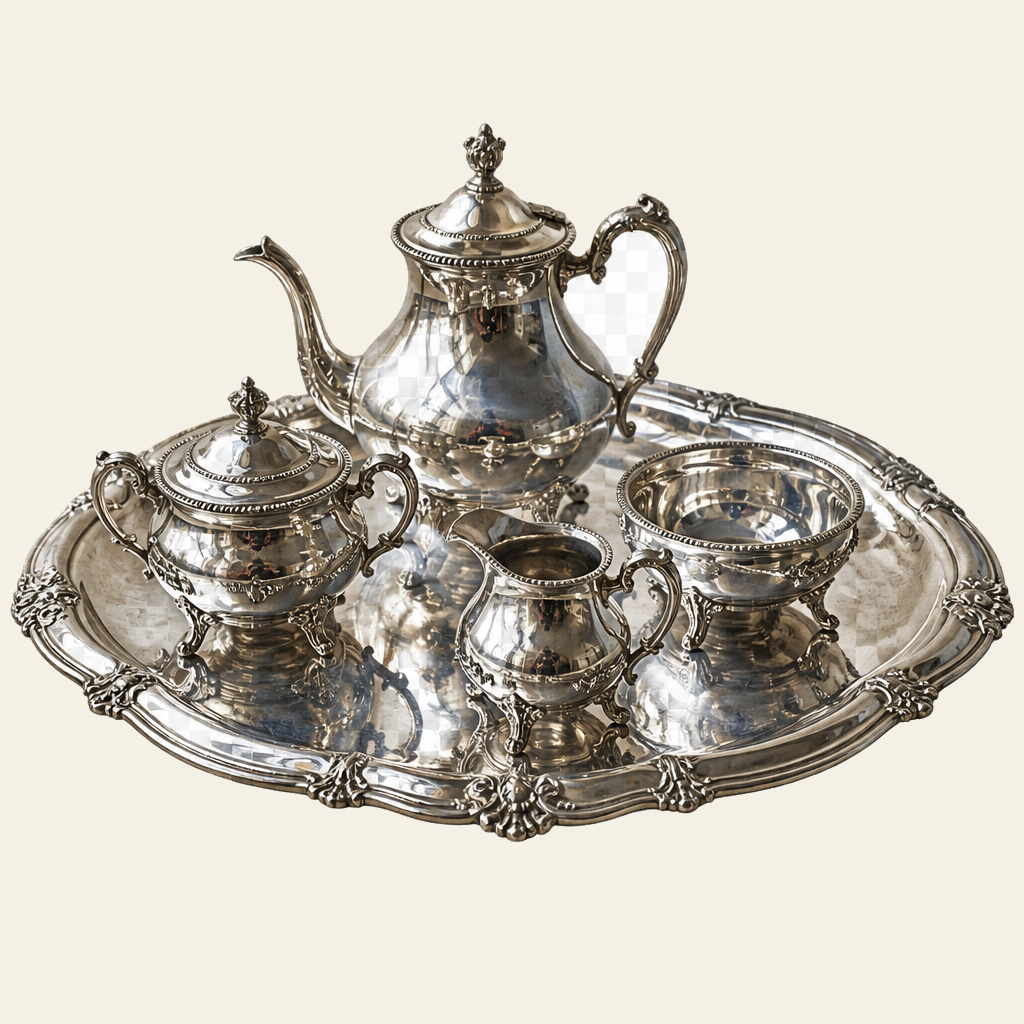 Silver tea service
